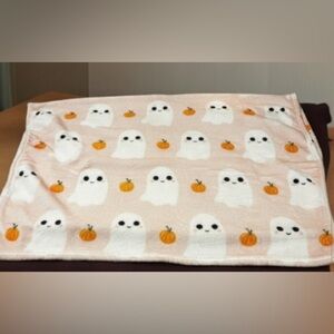 Kids Ghost & Pumpkin Blanket | Soft Cozy Halloween Throw